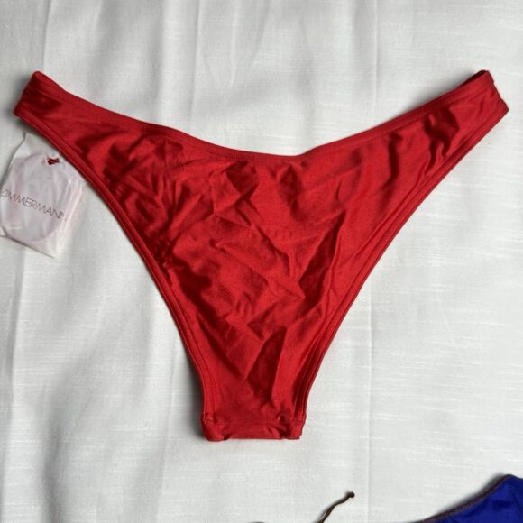 Zimmermann Raie Bikini Bottom In Red Sz 4 US 12 New - Picture 4 of 9